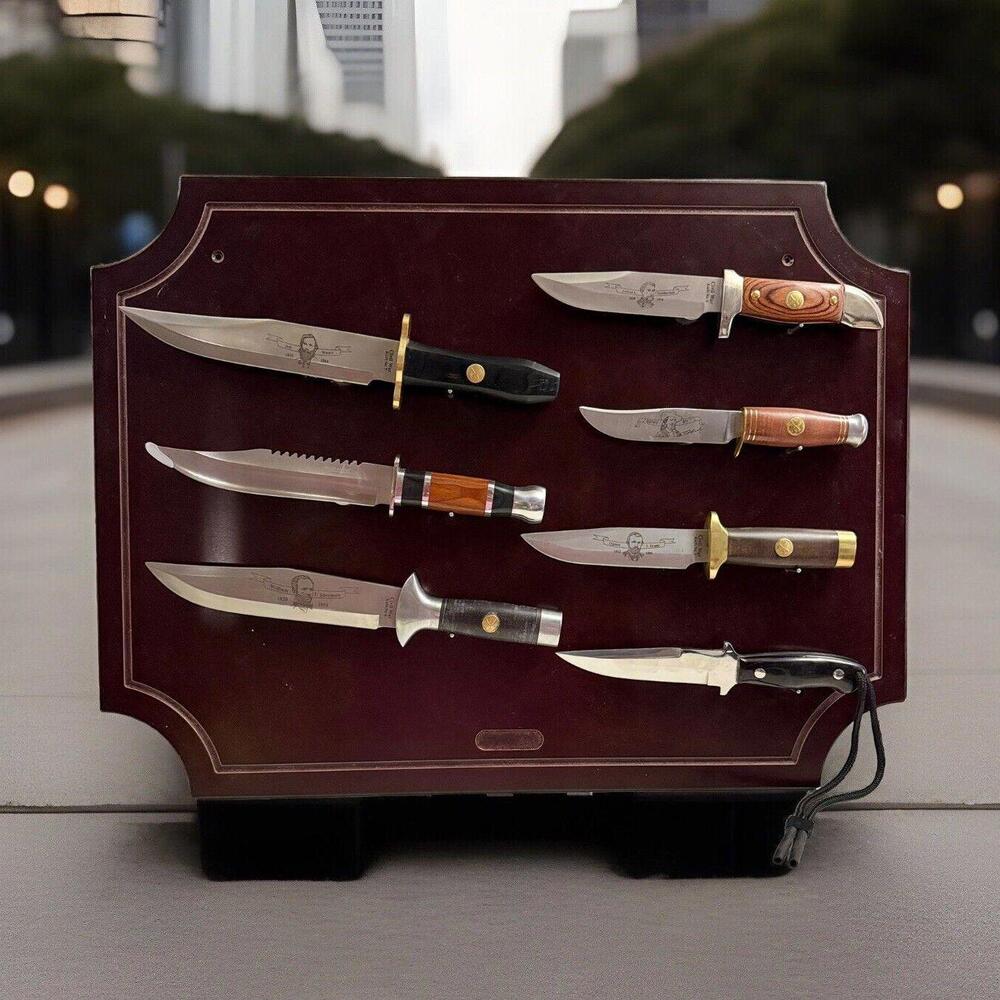 Vintage The American Mint  Wild West Bowie Knife Collections 7 Magnetic Board